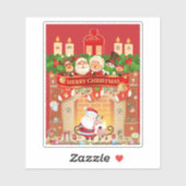 Frohe Weihnachten Aufkleber (Blatt)