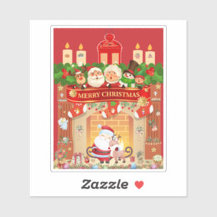 Frohe Weihnachten Aufkleber