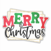 Frohe Weihnachten Aufkleber (Vorderseite)