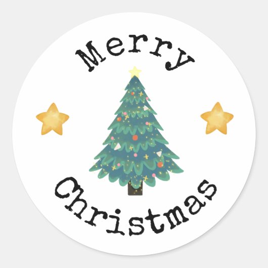 Frohe Weihnachten Aufkleber (Vorderseite)