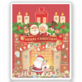 Frohe Weihnachten Aufkleber (Vorderseite)