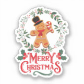 Frohe Weihnachten Aufkleber (Vorderseite)