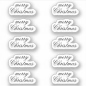 Frohe Weihnachten Aufkleber Zehn Stück Set Packung (Vorderseite)