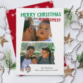 Frohe Weihnachten aus Alabama Zwei Foto Karte