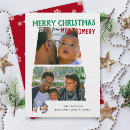 Frohe Weihnachten aus Alabama Zwei Foto Karte