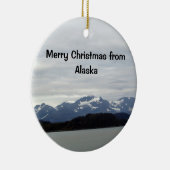 Frohe Weihnachten aus Alaska Keramikornament (Rechts)