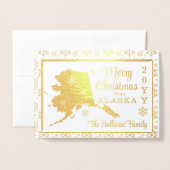 Frohe Weihnachten aus Alaska Staat | FOTO Folienkarte (Vorderseite mit Umschlag)