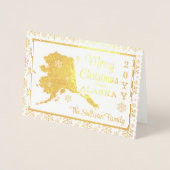 Frohe Weihnachten aus Alaska Staat | FOTO Folienkarte (Vorderseite)