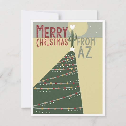 Frohe Weihnachten aus Arizona Kaktus Tree Lights (Vorderseite)