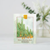 Frohe Weihnachten aus Arizona Saguaro Cactus (Stehend Vorderseite)