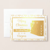 Frohe Weihnachten aus Arizona Staat Foto Folienkarte (Vorderseite mit Umschlag)