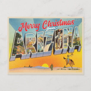 Frohe Weihnachten aus Arizona vintage Postkarte