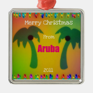 Frohe Weihnachten aus Aruba 2011 Ornament Aus Metall