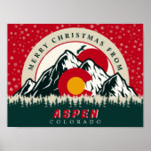 Frohe Weihnachten aus Aspen Colorado Souvenirs Poster (Vorne)