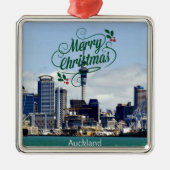 Frohe Weihnachten aus Auckland Ornament Aus Metall (Vorne)