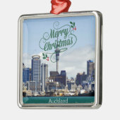 Frohe Weihnachten aus Auckland Ornament Aus Metall (Links)