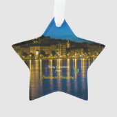 Frohe Weihnachten aus Budapest, Ungarn, Ornament (Rückseite)