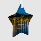 Frohe Weihnachten aus Budapest, Ungarn, Ornament (Vorderseite)