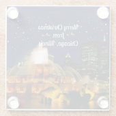 Frohe Weihnachten aus Chicago, Glasuntersetzer (Rückseite)