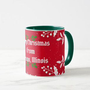 Frohe Weihnachten aus Chicago, Illinois Tasse