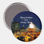 Frohe Weihnachten aus Chicago, Magnet (Vorderseite/Rückseite)