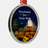 Frohe Weihnachten aus Chicago, Ornament Aus Metall (Rechts)
