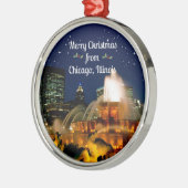 Frohe Weihnachten aus Chicago, Ornament Aus Metall (Links)