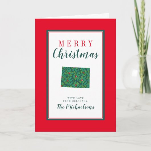 Frohe Weihnachten aus Colorado Karte (Vorderseite)