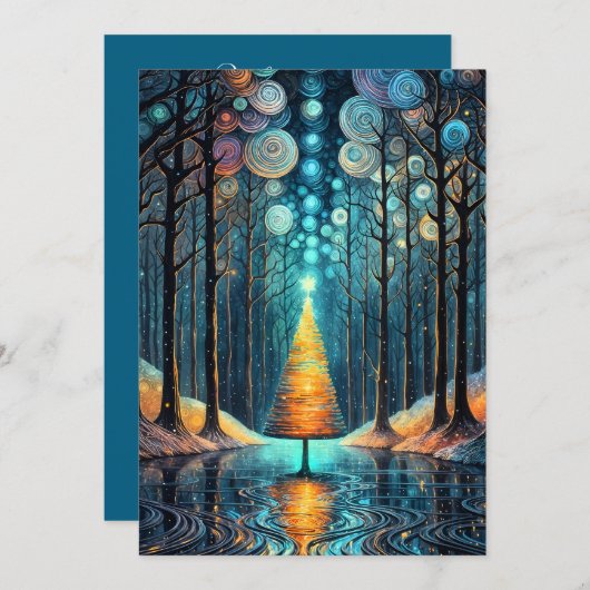 Frohe Weihnachten aus dem benutzerdefinierten Fami Einladung (Vorne/Hinten)