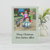 Frohe Weihnachten aus dem Büro des Weihnachtsmanns (Stehend Vorderseite)
