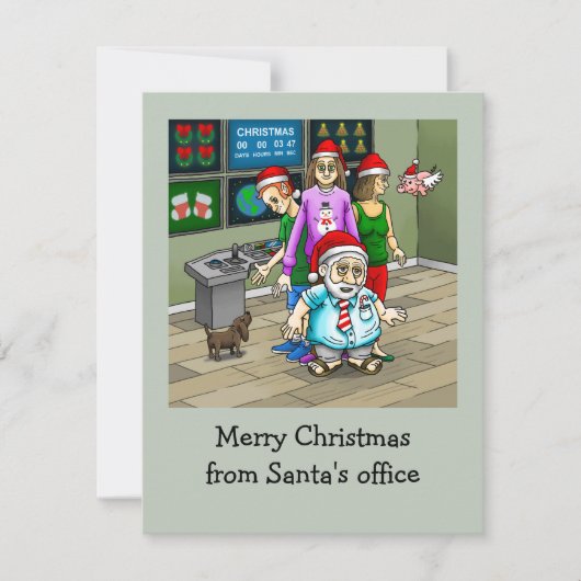 Frohe Weihnachten aus dem Büro des Weihnachtsmanns (Vorderseite)