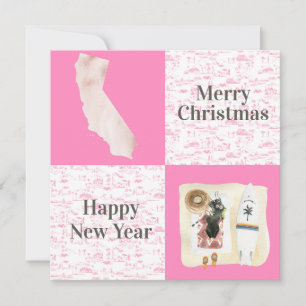 Frohe Weihnachten aus dem California Square Foto Mitteilungskarte