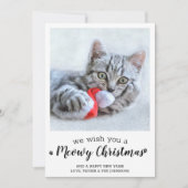 Frohe Weihnachten aus dem Cat Modernes Foto für Ha (Vorderseite)