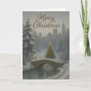 Frohe Weihnachten aus dem Central Park – Eleganter Karte
