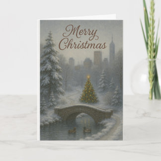Frohe Weihnachten aus dem Central Park – Eleganter Karte