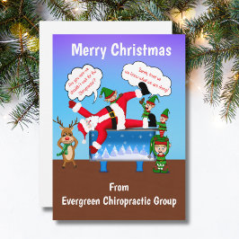 Frohe Weihnachten aus dem Chiropraktikerbüro Santa