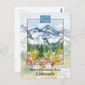 Frohe Weihnachten aus dem Colorado Rocky Mountains Postkarte (Vorne/Hinten)