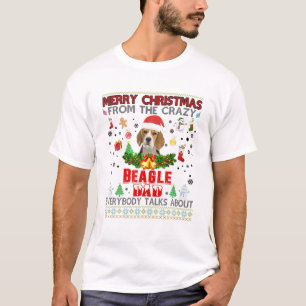 Frohe Weihnachten aus dem Crazy Beagle Vater jeder T-Shirt