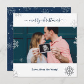 Frohe Weihnachten aus dem Foto der Schneeflocken (Vorne/Hinten)