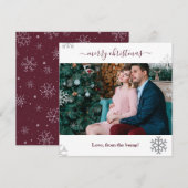 Frohe Weihnachten aus dem Foto der Schneeflocken (Vorne/Hinten)