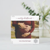 Frohe Weihnachten aus dem Foto der Schneeflocken (Stehend Vorderseite)