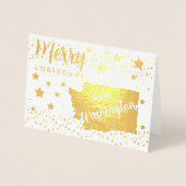 Frohe Weihnachten aus dem Foto des Washingtoner St Folienkarte (Vorderseite)