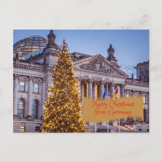 Frohe Weihnachten aus dem Gebäude des Deutschen Bu (Vorderseite)
