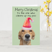 Frohe Weihnachten aus dem Hund Funny Spaß Karte (Gelbe Blume)