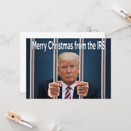 Frohe Weihnachten aus dem IRS Karte (Vorderseite/Rückseite Beispiel)