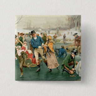 Frohe Weihnachten aus dem Jahr 1907 Button