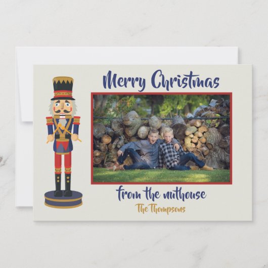 Frohe Weihnachten aus dem Nackthaus lustige Nutcra (Vorderseite)