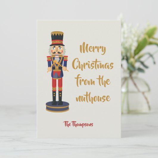 Frohe Weihnachten aus dem Nackthaus lustige Nutcra (Stehend Vorderseite)