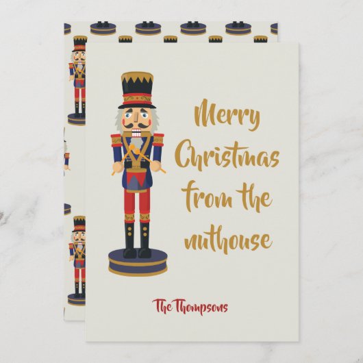 Frohe Weihnachten aus dem Nackthaus lustige Nutcra (Vorne/Hinten)