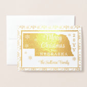 Frohe Weihnachten aus dem Nebraska-Staat | FOTO Folienkarte (Vorderseite mit Umschlag)